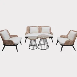 Outlet Boho 5 Piece Lounge Set Lounge Sets | Rattan