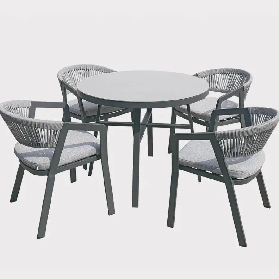 Best Cassis 4 seat dining set 4 Seats | Aluminium