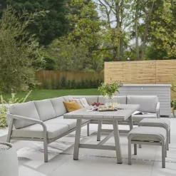 Sale Como Corner Lounge/ Dining Set with Footstools Dining Sets | Lounge Sets