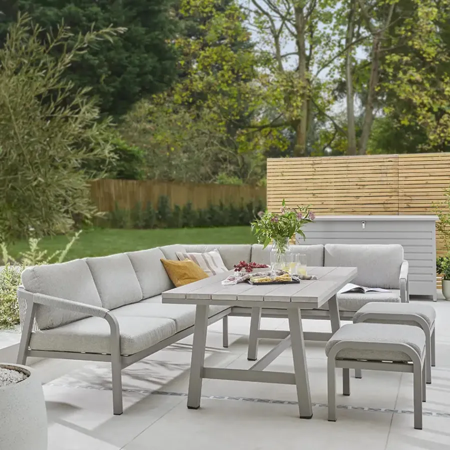 Sale Como Corner Lounge/ Dining Set with Footstools Dining Sets | Lounge Sets