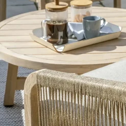 Online Cora 5 Seat Rope Lounge Set with Round Table Seating Sets | Rope