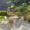 Fashion Cora Acacia Wood 4 Seat Round Dining Set 4 Seats | Wood