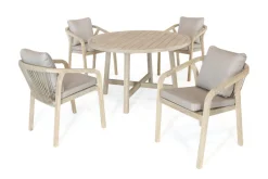 Fashion Cora Acacia Wood 4 Seat Round Dining Set 4 Seats | Wood