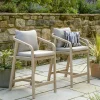 Clearance Cora Rope Bar Chair with Cushion (Pair) Rope | Wood