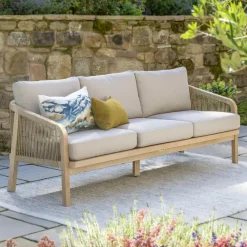 Clearance Cora Rope 3-Seater Garden Sofa Sofas | Rope