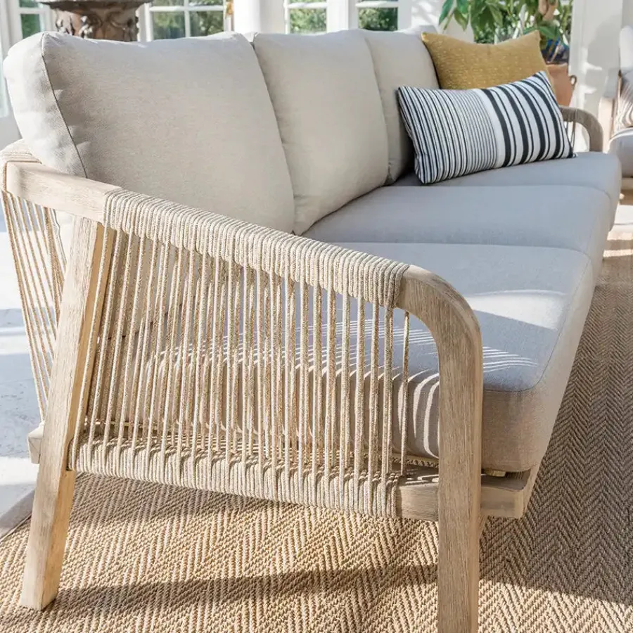 Clearance Cora Rope 3-Seater Garden Sofa Sofas | Rope