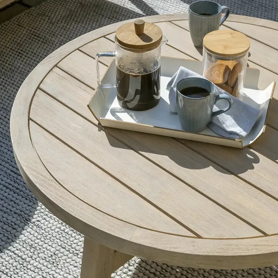Outlet Cora Round Coffee Table 90cm Wood | Coffee Tables