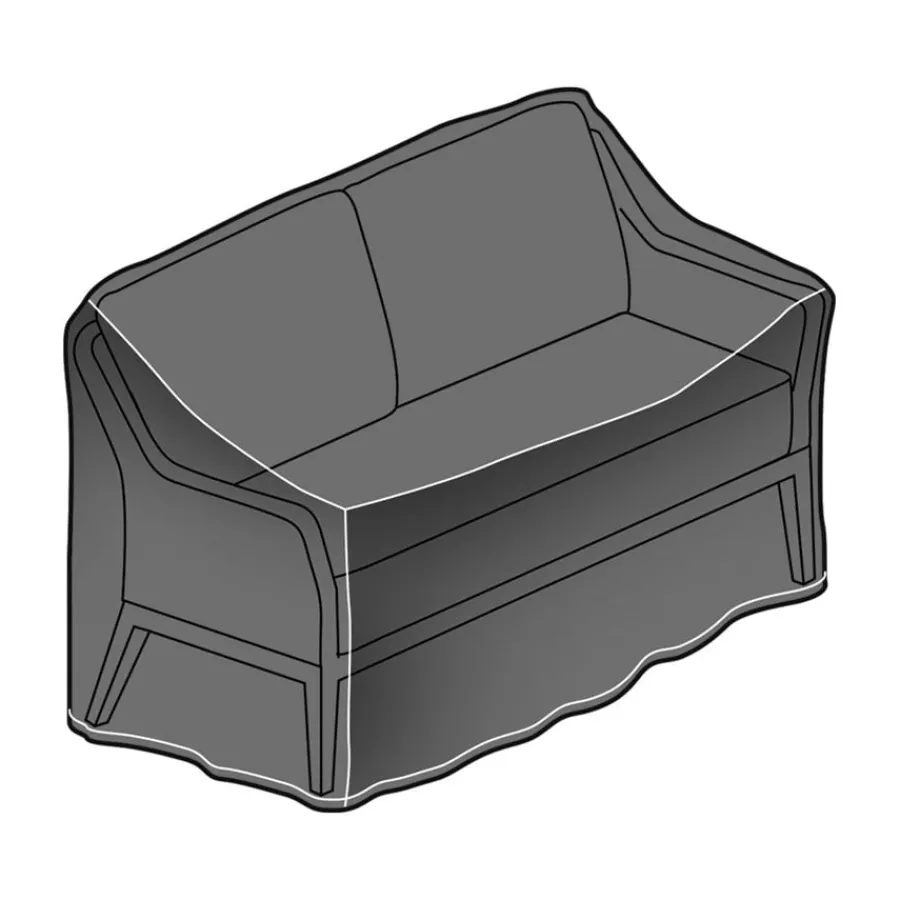 Hot Cora Wicker 2 Seat Sofa Protective Cover Covers