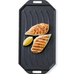 Clearance Cozze® Reversible Cast Iron Pan with Wooden Tray 165 x 330 mm Accessories