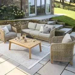 New Durban 5 Seat Lounge Set Seating Sets | Wood