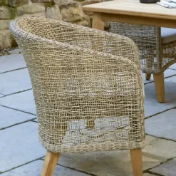 Best Durban Dining Set 8 Seat with Rectangular Wood Table 8 Seats | Rattan