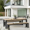 Best elba 8 Seat Dining Set with 2 x Benches and 1 x Dining Table 8 Seats | Aluminium