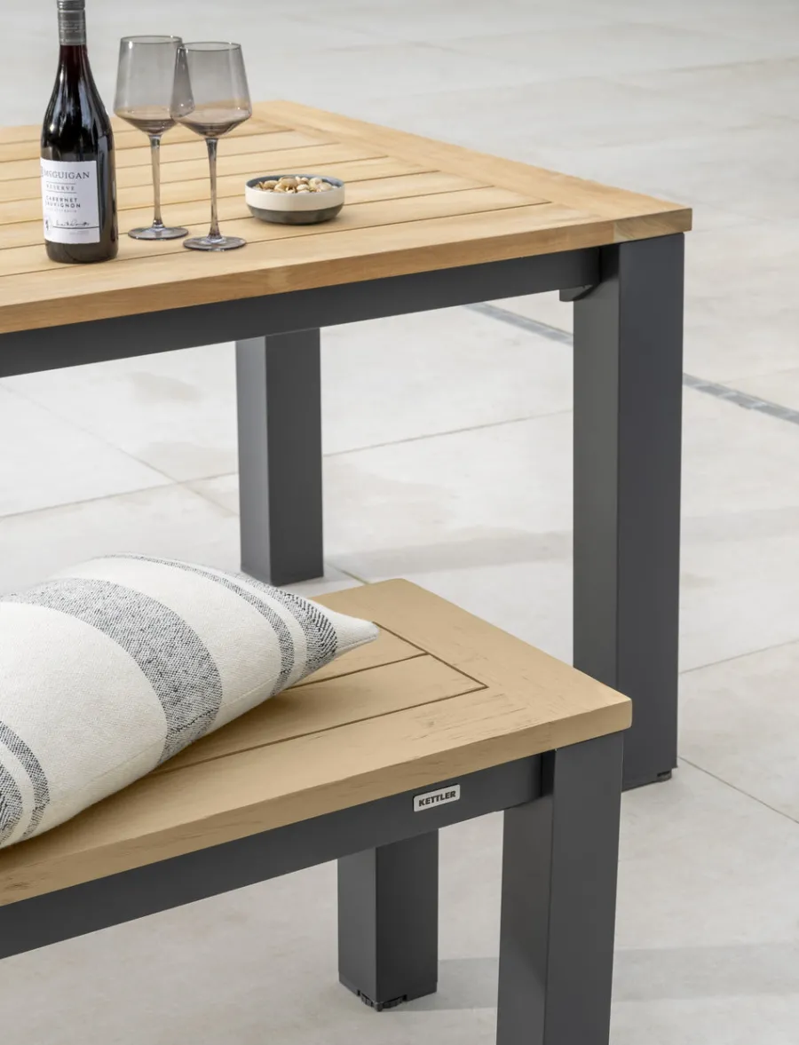 Best elba 8 Seat Dining Set with 2 x Benches and 1 x Dining Table 8 Seats | Aluminium