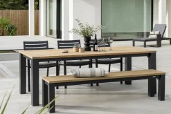 Clearance elba 6 Seat Dining Set with 3 Chairs and 1 Bench 6 Seats | Aluminium