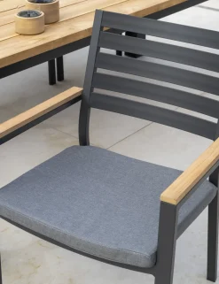 Clearance elba 6 Seat Dining Set with 3 Chairs and 1 Bench 6 Seats | Aluminium