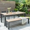 Clearance elba Bench Aluminium | Wood