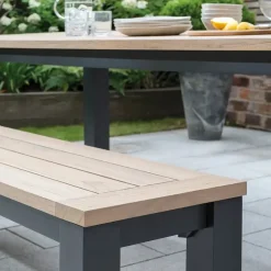 Clearance elba Bench Aluminium | Wood