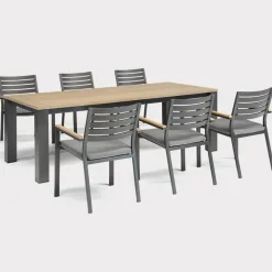 Sale elba Dining Set with 6 Chairs and Dining Table 6 Seats | Aluminium