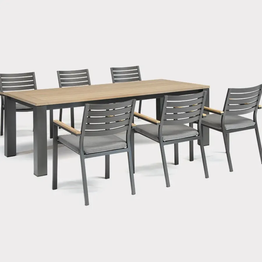 Sale elba Dining Set with 6 Chairs and Dining Table 6 Seats | Aluminium