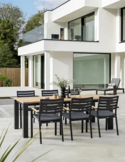 Clearance elba Dining Table 220x100cm Aluminium | Wood