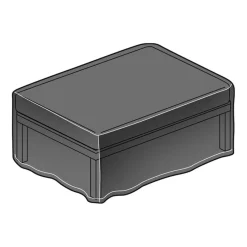 Sale elba Double Footstool Protective Cover Covers