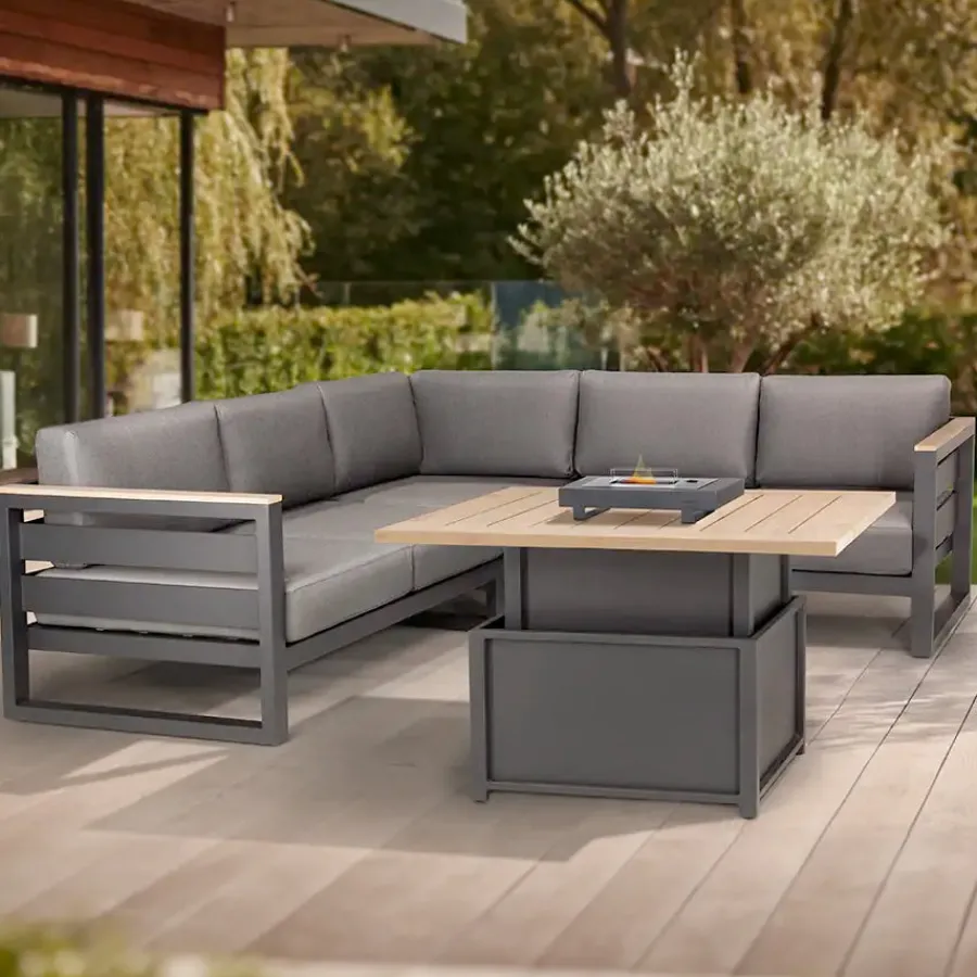 Fashion elba Signature Grande High/Low Table 110x110cm Aluminium | Dining Tables