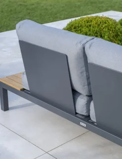 Hot elba Signature Standard Low Lounge Corner Set (Grey) Aluminium | Wood