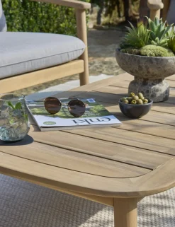Hot Freeport 4-Seat Lounge Set with Coffee Table 125x65cm 4 Seats | Wood