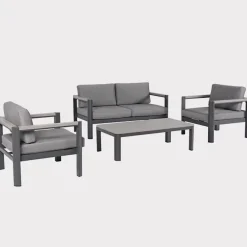 Hot Gio 4 Seat Lounge Set including Coffee Table 4 Seats | Aluminium