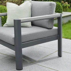 Clearance Gio 5 Seat Lounge Set including Coffee Table Aluminium | Lounge Sets