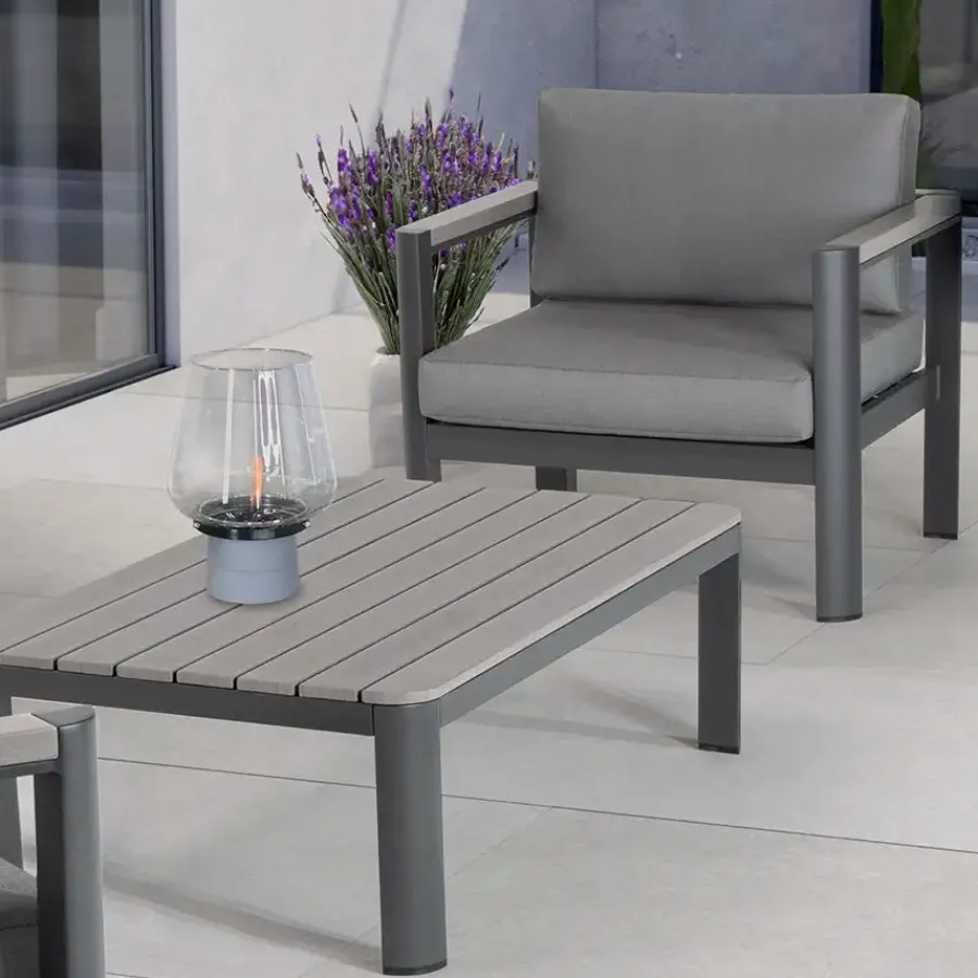 Hot Gio 4 Seat Lounge Set including Coffee Table 4 Seats | Aluminium