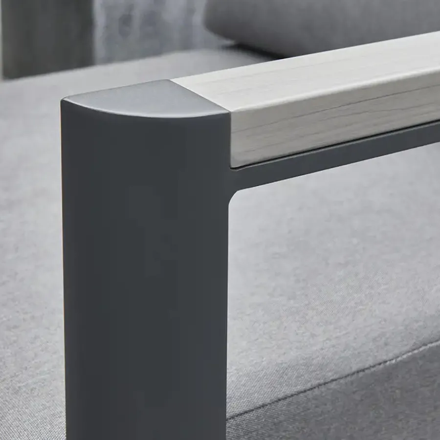 Clearance Gio 5 Seat Lounge Set including Coffee Table Aluminium | Lounge Sets