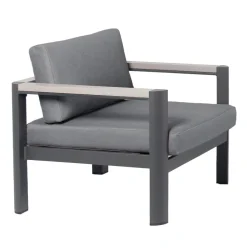 Clearance Gio 5 Seat Lounge Set with Coffee Table and Free Fire Pit Coffee Table Aluminium | Lounge Sets