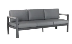 Clearance Gio 5 Seat Lounge Set with Coffee Table and Free Fire Pit Coffee Table Aluminium | Lounge Sets