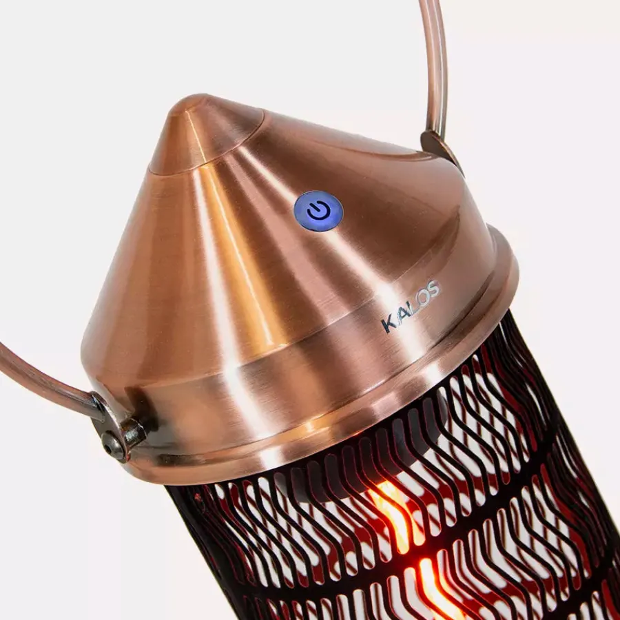 Clearance Kalos Copper Lantern Patio Heater 73cm - 84cm - 98cm Free Standing