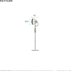 Online Kalos Industrial Style Electric Patio Heater – Free Standing Free Standing