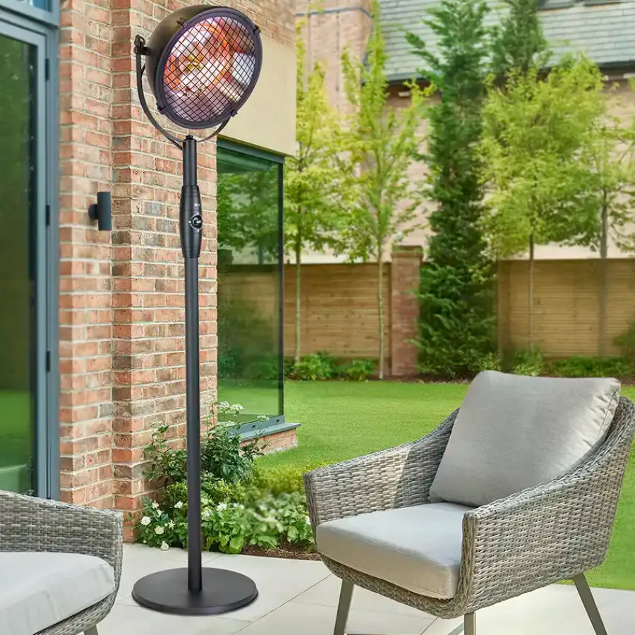 Online Kalos Industrial Style Electric Patio Heater – Free Standing Free Standing