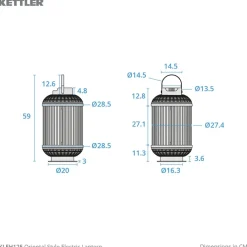 Fashion Kalos Oriental Style Electric Lantern Free Standing