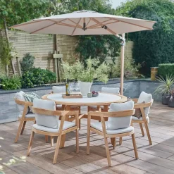 Best Kubu Dining Table 150cm round Terrazzo Top Dining Tables