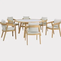 Best Kubu Dining Table 150cm round Terrazzo Top Dining Tables