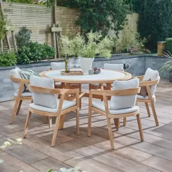 Best Kubu Dining Table 150cm round Terrazzo Top Dining Tables