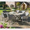 New LaMode Rectangular Aluminium Dining Table Seating Sets | Dining Tables