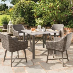 Outlet LaMode Square Aluminium Dining Table Dining Tables