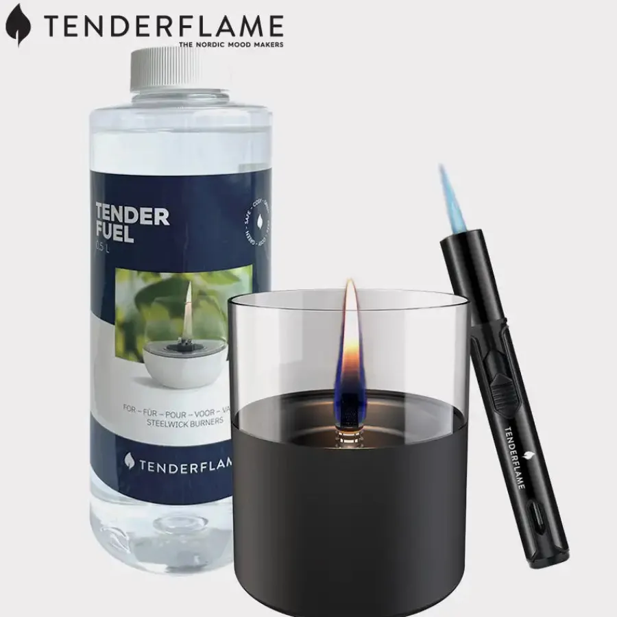 Hot Lilly Gift Pack with 0.5L fuel and pen torch lighter Tabletops & Candles