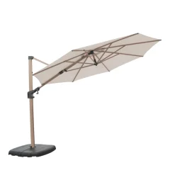 Outlet 3.0m Round Free Arm Parasol Wood Effect Parasols