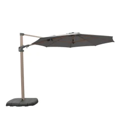 Outlet 3.0m Round Free Arm Parasol Wood Effect Parasols