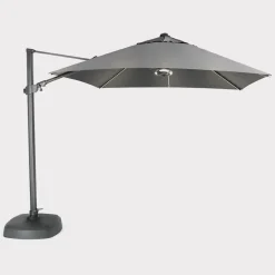Best 3.0m Square Free Arm Parasol with LED Lights and Wireless Speaker Parasols