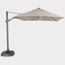 Best 3.0m Square Free Arm Parasol with LED Lights and Wireless Speaker Parasols