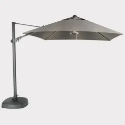 Best 3.0m Square Free Arm Parasol with LED Lights and Wireless Speaker Parasols