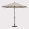 Clearance 3m Wind up Auto tilt Parasol with LED Solar lights Parasols